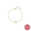 Wholesale S925 Sterling Silver Fashion Simple Hollow Four Leaf Clover Jewelry For Women With Electroplating