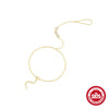 Wholesale S925 Sterling Silver Fashion Simple Temperament Geometric Women's Bracelet With Ring Chain And Zirconia