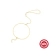 Wholesale S925 Sterling Silver Fashion Simple Temperament Geometric Women's Bracelet With Ring Chain And Zirconia