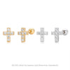 Wholesale S925 Sterling Silver Fashionable Zirconium Cross Electroplated Earrings For Women With Letter Number Text Pattern