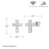 Wholesale S925 Sterling Silver Fashionable Zirconium Cross Electroplated Earrings For Women With Letter Number Text Pattern