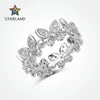 Wholesale S925 Sterling Silver Female Ring With Butterfly Microinlaid Zircon Animal And Insect Patterns Electroplated