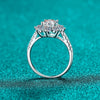 Wholesale S925 Sterling Silver Female Sunflower Ring With 1 Karat Moissanite Electroplated For Women Cartoon Style