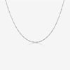 Wholesale S925 Sterling Silver Figaro Chain Necklace And Bracelet Set With Geometric Style And Electroplating For Ladies Fashion Jewelry