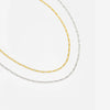 Wholesale S925 Sterling Silver Figaro Chain Necklace And Bracelet Set With Geometric Style And Electroplating For Ladies Fashion Jewelry