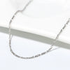 Wholesale S925 Sterling Silver Figaro Chain Necklace With Electroplating Geometric Design