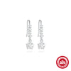 Wholesale S925 Sterling Silver Five Petal Flower Love Star Geometric Earrings For Women