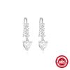 Wholesale S925 Sterling Silver Five Petal Flower Love Star Geometric Earrings For Women