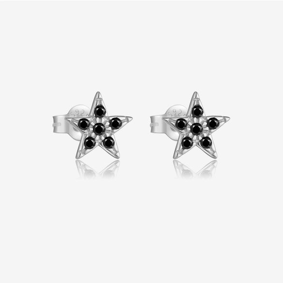 Wholesale S925 Sterling Silver Five Pointed Star Earrings For Women With Electroplating Simple And Light Luxury Design
