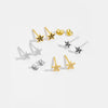 Wholesale S925 Sterling Silver Five Pointed Star Earrings For Women With Electroplating Simple And Light Luxury Design