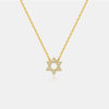 Wholesale S925 Sterling Silver Fivepointed Star Hollow Geometric Cross Chain Necklace With Diamond Treatment For Women And Men