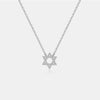 Wholesale S925 Sterling Silver Fivepointed Star Hollow Geometric Cross Chain Necklace With Diamond Treatment For Women And Men
