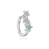 Wholesale S925 Sterling Silver Fivepointed Star Zircon Inlaid Electroplated Platinum And 18K Gold Fashion Earrings
