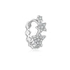 Wholesale S925 Sterling Silver Fivepointed Star Zircon Inlaid Electroplated Platinum And 18K Gold Fashion Earrings