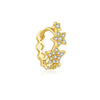 Wholesale S925 Sterling Silver Fivepointed Star Zircon Inlaid Electroplated Platinum And 18K Gold Fashion Earrings