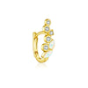 Wholesale S925 Sterling Silver Fivepointed Star Zircon Inlaid Electroplated Platinum And 18K Gold Fashion Earrings
