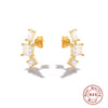 Wholesale S925 Sterling Silver Fivepointed Star Zirconia Earrings For Women Minimalist Style
