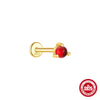 Wholesale S925 Sterling Silver Flat Head Stud Earrings With Flower Pattern And Electroplating For Women