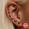 Wholesale S925 Sterling Silver Flat Head Stud Earrings With Flower Pattern And Electroplating For Women