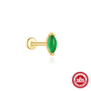 Wholesale S925 Sterling Silver Flat Head Stud Earrings With Flower Pattern And Electroplating For Women