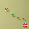 Wholesale S925 Sterling Silver Flat Head Stud Earrings With Flower Pattern And Electroplating For Women
