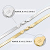 Wholesale S925 Sterling Silver Flat Snake Bone Necklace With Geometric Design And Electroplating
