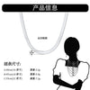 Wholesale S925 Sterling Silver Flat Snake Bone Necklace With Geometric Design And Electroplating