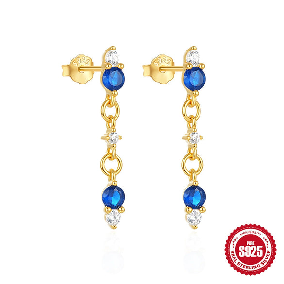 Wholesale S925 Sterling Silver Flower Earrings With Five Pointed Star Geometric Design And Electroplating Treatment