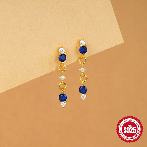 Wholesale S925 Sterling Silver Flower Earrings With Five Pointed Star Geometric Design And Electroplating Treatment
