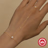 Wholesale S925 Sterling Silver Flower Geometric Style Electroplated Bracelet Ring Finger Chain For Women