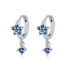 Wholesale S925 Sterling Silver Flower Plum Blossom Inlaid Zircon Pendant Earring With Ear Buckle Fashion Brilliant Sweet Minimalist Earrings