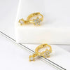 Wholesale S925 Sterling Silver Flower Plum Blossom Inlaid Zircon Pendant Earring With Ear Buckle Fashion Brilliant Sweet Minimalist Earrings