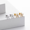 Wholesale S925 Sterling Silver Flower Screw Earrings With Light Luxury Zirconium Niche Design Electroplated For Women