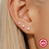 Wholesale S925 Sterling Silver Flower Shaped Pearl Thread Piercing Ear Bone Nail Earrings With Electroplating For Women