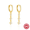 Wholesale S925 Sterling Silver Flower Star Tassel Ear Buckle Light Luxury Earrings With Geometric Pattern And Electroplating For Women