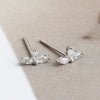Wholesale S925 Sterling Silver Flower Water Drop Petals Zircon Earrings For Women