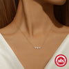 Wholesale S925 Sterling Silver Four Leaf Clover Geometric Pendant Clavicle Chain With Electroplating For Women