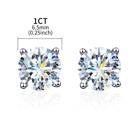 Wholesale S925 Sterling Silver Fourclaw Stud Earrings With Geometric Pattern And Electroplating Treatment Light Luxury Classic Versatile For Women