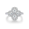 Wholesale S925 Sterling Silver Fourleaf Clover Ring Inlaid With Zircon And High Carbon Diamond Light Luxury Style