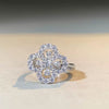 Wholesale S925 Sterling Silver Fourleaf Clover Ring Inlaid With Zircon And High Carbon Diamond Light Luxury Style
