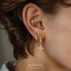 Wholesale S925 Sterling Silver Fourleaf Clover Zircon Inlaid Women's Earrings