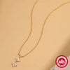 Wholesale S925 Sterling Silver Fourleaf Flower Petal Geometric Minimalist Electroplated Clavicle Chain Necklace For Women