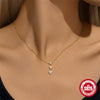 Wholesale S925 Sterling Silver Fourleaf Flower Petal Geometric Minimalist Electroplated Clavicle Chain Necklace For Women