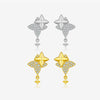 Wholesale S925 Sterling Silver Fourmang Star Women's Simple Allmatch Earrings With Electroplating Process