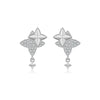 Wholesale S925 Sterling Silver Fourmang Star Women's Simple Allmatch Earrings With Electroplating Process