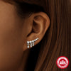 Wholesale S925 Sterling Silver French Retro Beaded Mountaineering Earrings With Tassel And Round Beads Drop Shape Electroplated