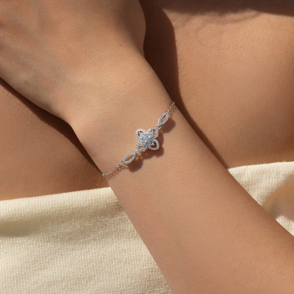 Wholesale S925 Sterling Silver French Retro Flower Bracelet For Women With Electroplating