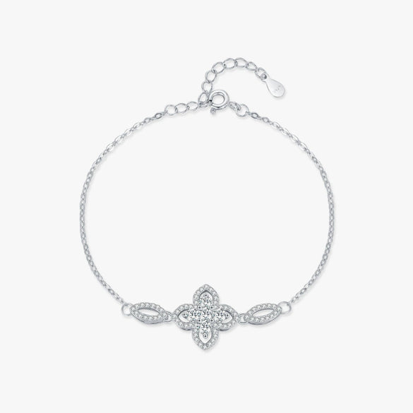 Wholesale S925 Sterling Silver French Retro Flower Bracelet For Women With Electroplating