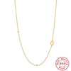 Wholesale S925 Sterling Silver French Retro Glossy Letter Diamond Embedded Initial Necklace With O Chain And Electroplating For Women