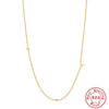 Wholesale S925 Sterling Silver French Retro Glossy Letter Diamond Embedded Initial Necklace With O Chain And Electroplating For Women